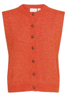 ICHI Lamora Waistcoat in orange