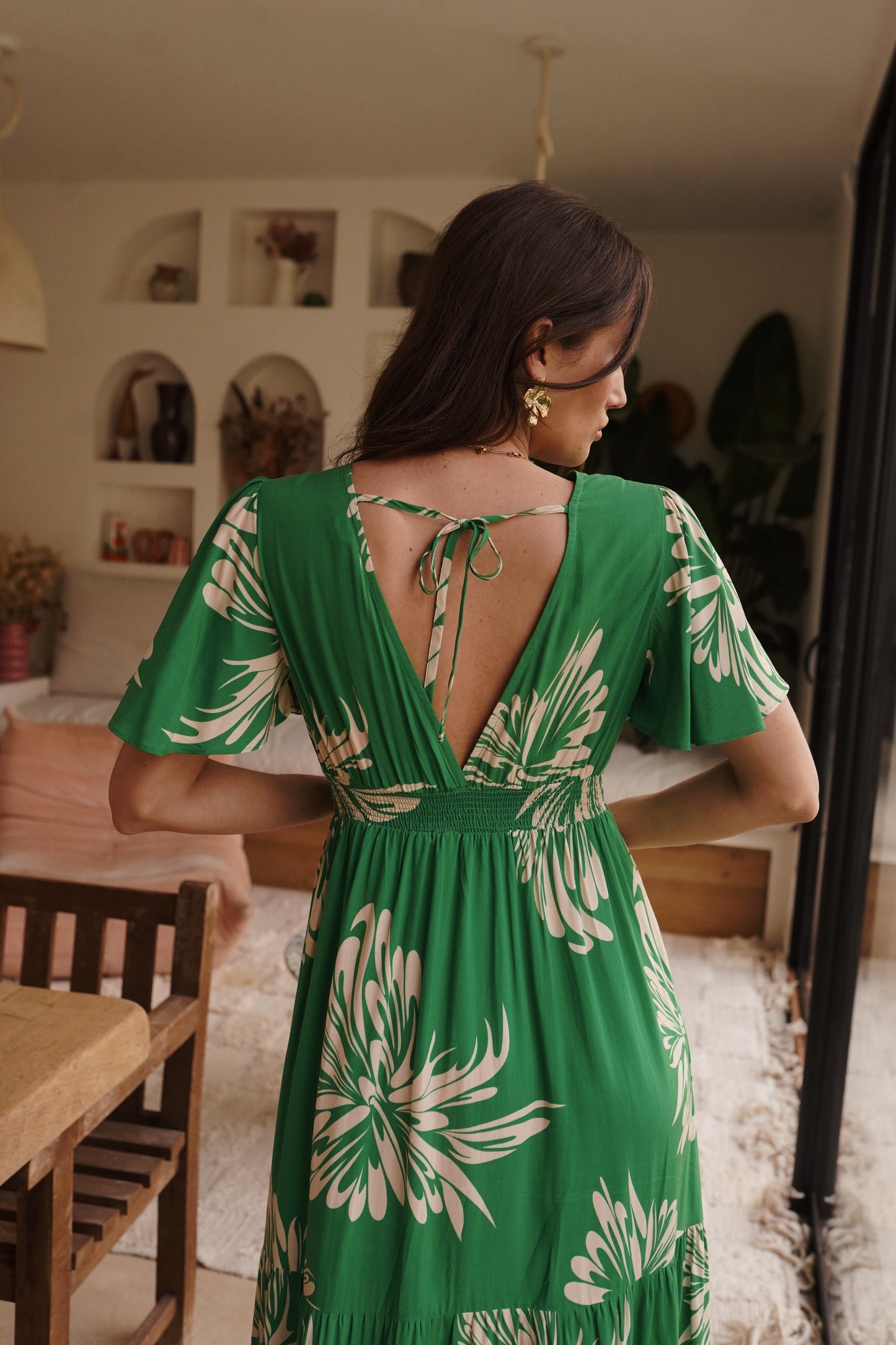Cecilia Print Dress in Green