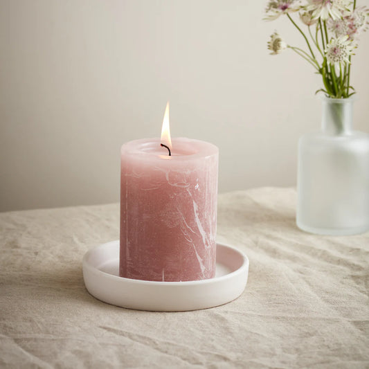 St Eval Rhubarb, Summer Folk 3"x4" Scented Pillar