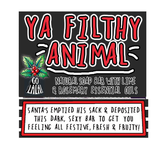 Go La La - Ya Filthy Animal Christmas Soap Lime & Rosemary Funny Gift