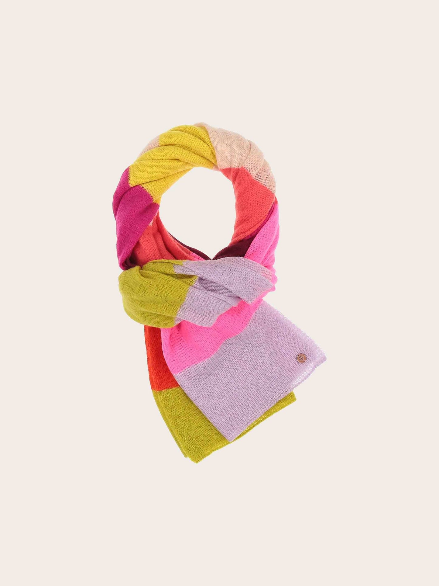 Fraas Wool scarf with block stripes