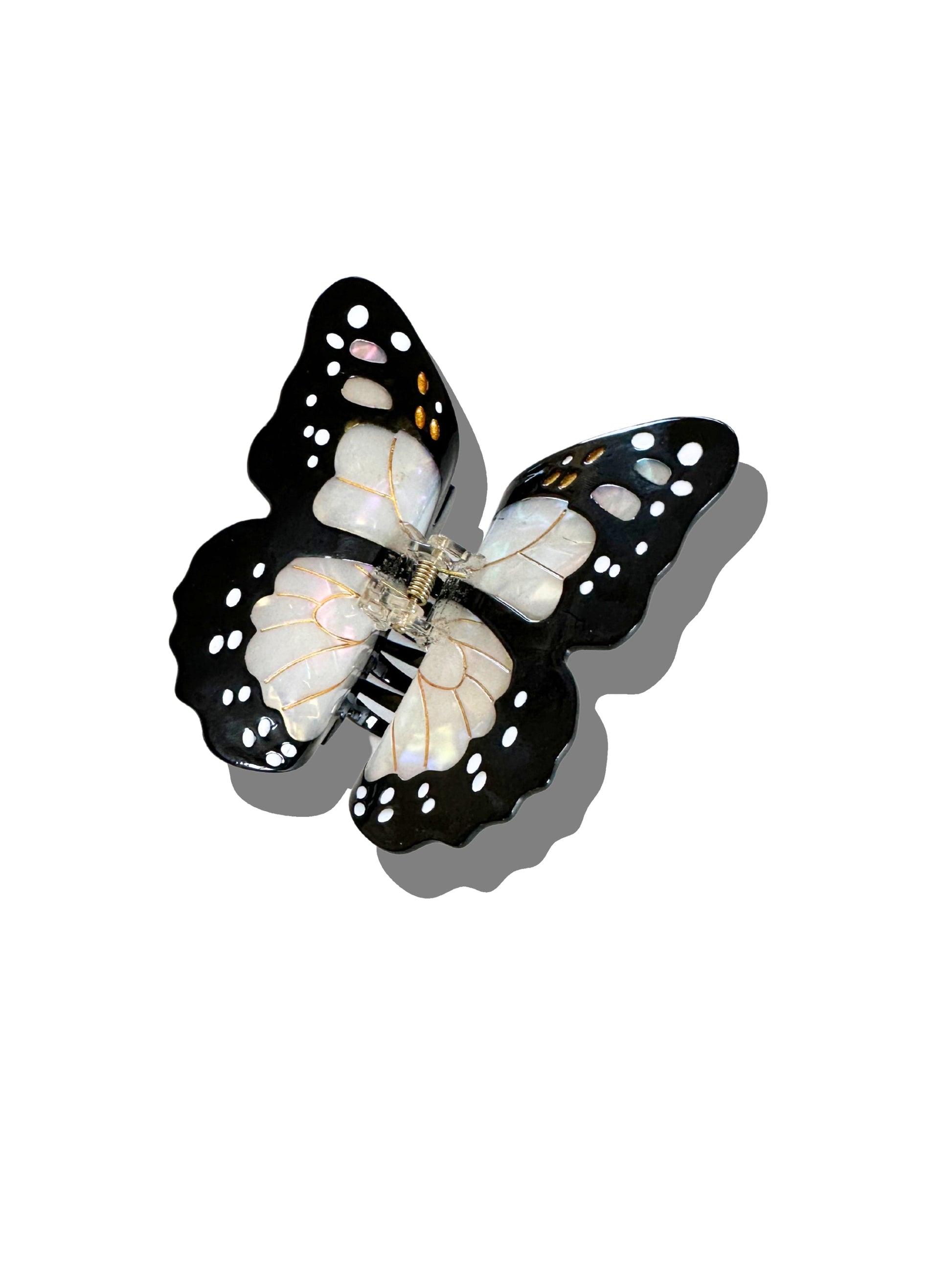 Solar Eclipse Hand-painted Monarch Butterfly Claw Hair Clip | Eco-Friendly