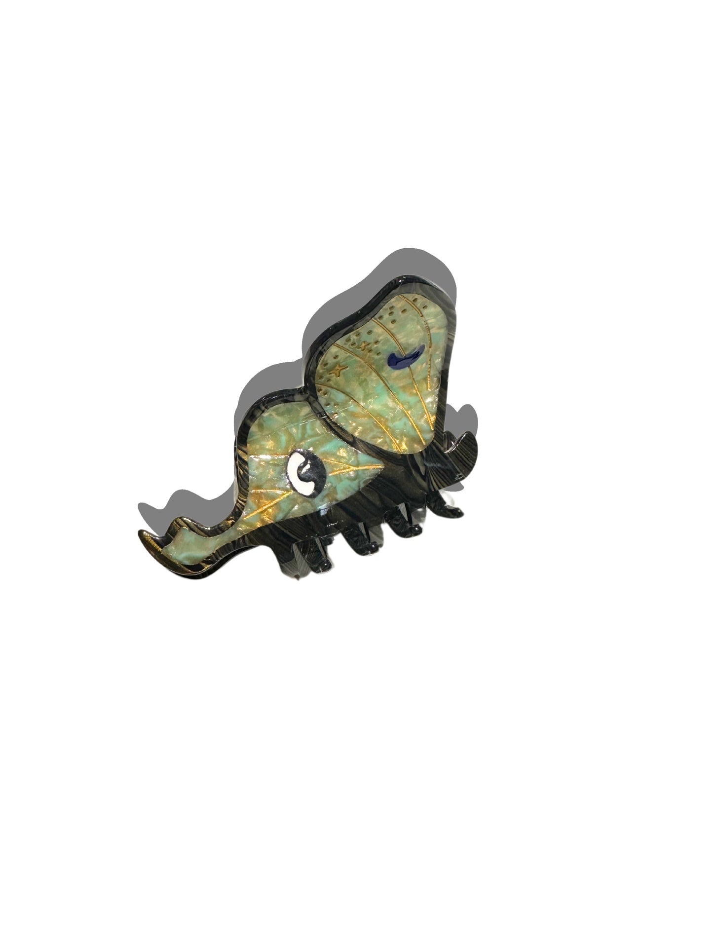 Solar Eclipse Hand-painted Luna Moth Claw Hair Clip | Eco-Friendly