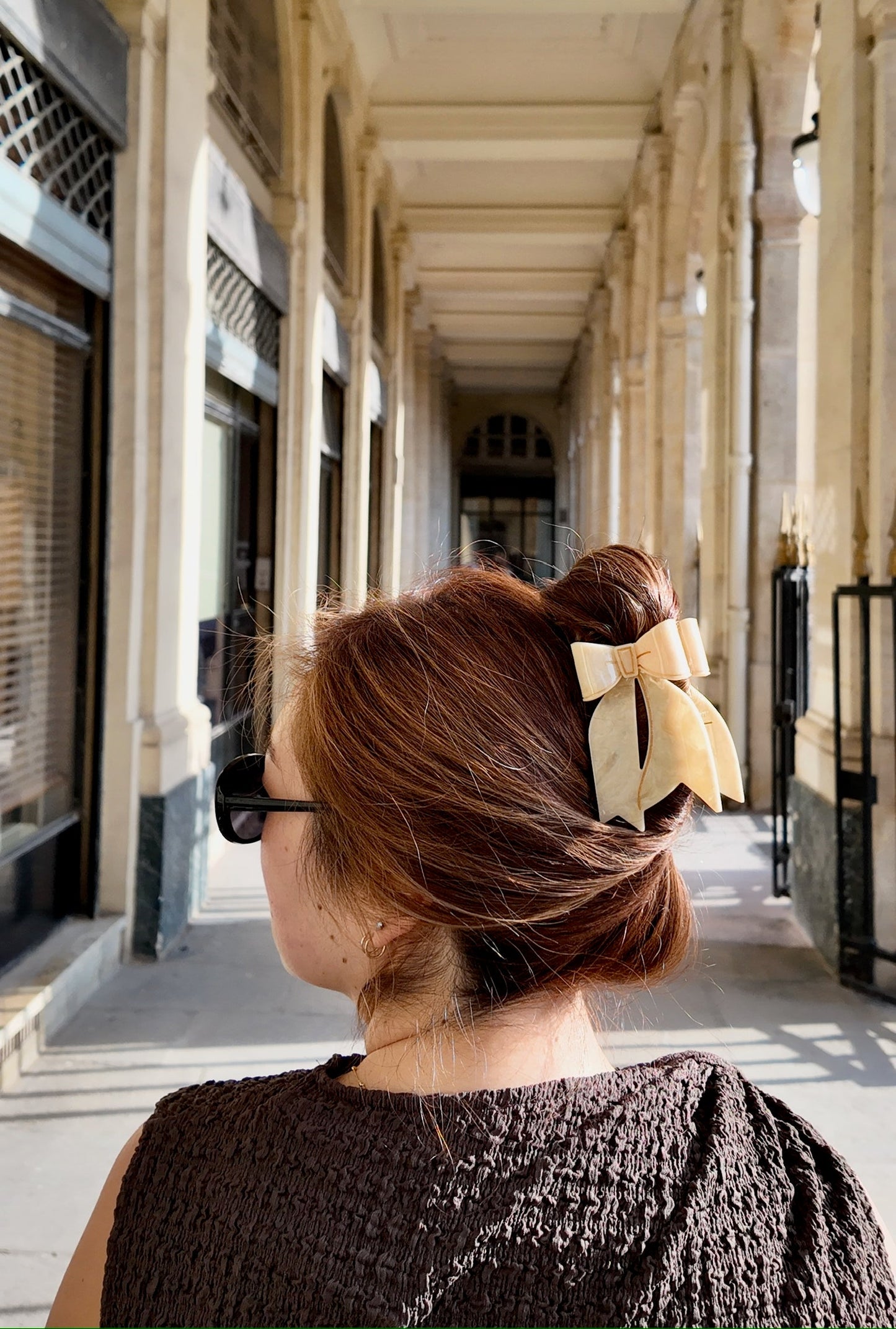 Solar Eclipse Hand-painted Bow Claw Hair Clip | Eco-Friendly