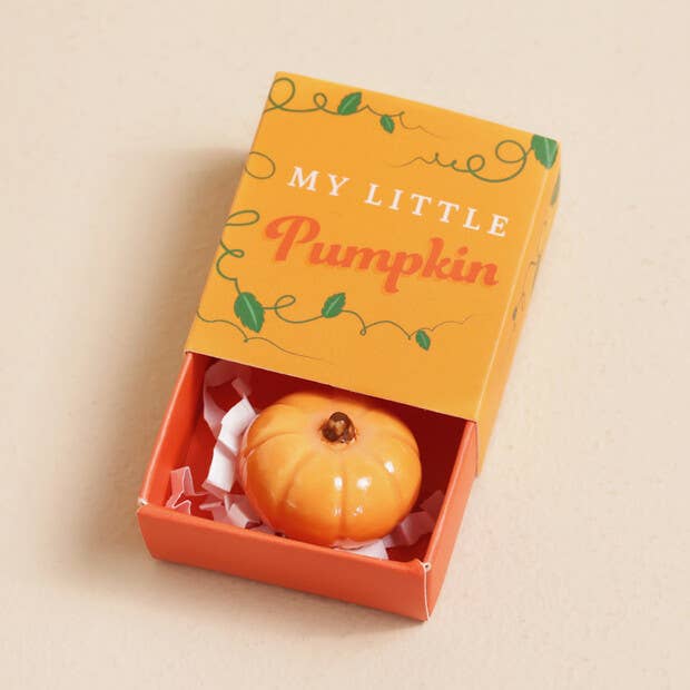 Lisa Angel - Tiny Matchbox Ceramic Tokens: Pumpkin