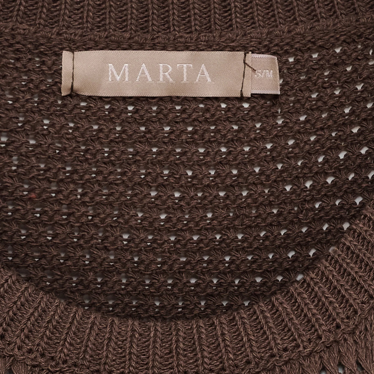 Marta Cotton Nayla Knit in Chocolate brown