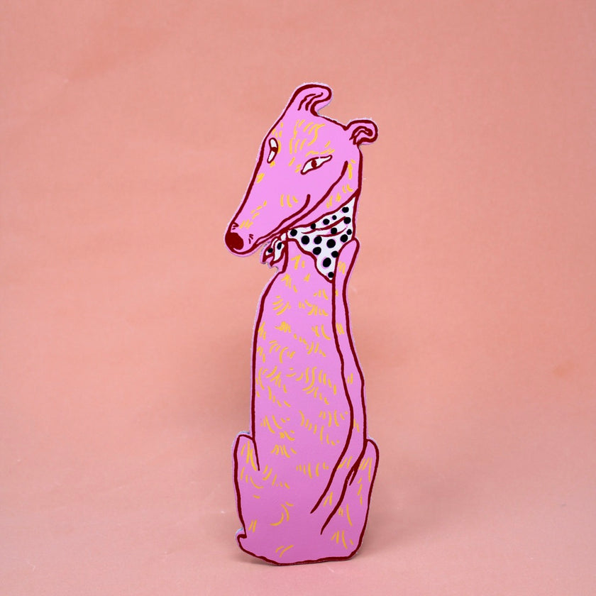 Ark Dog Tail bookmark in hot pink