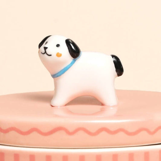 Lisa Angel - Pink Oval Dog Trinket Pot
