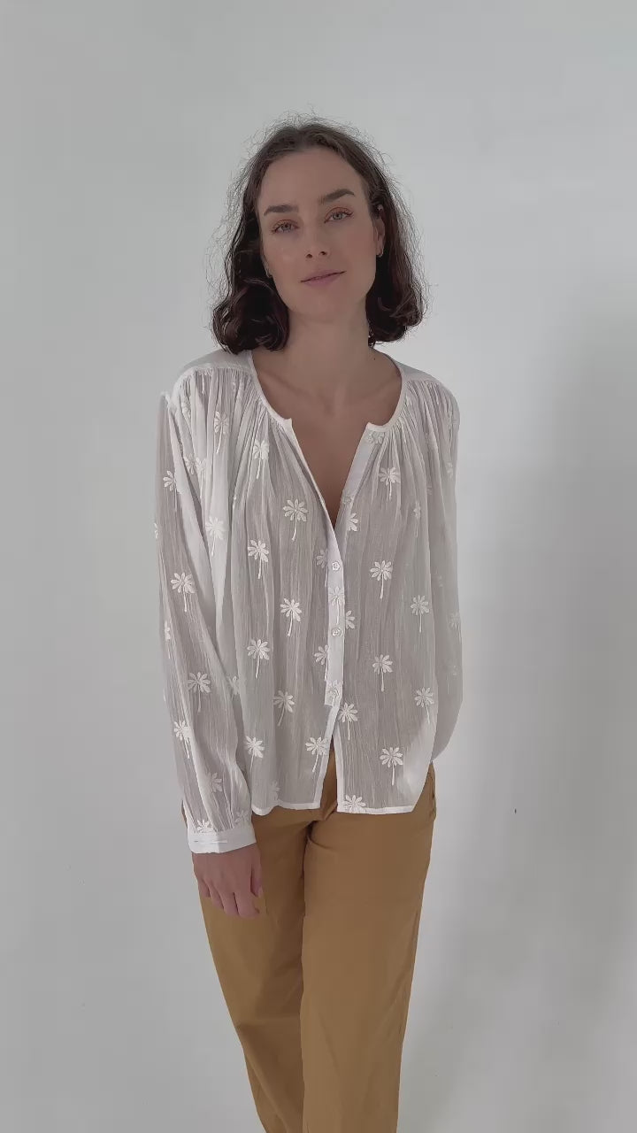 Chico Soleil LOLLA SHIRT in Off White Cotton