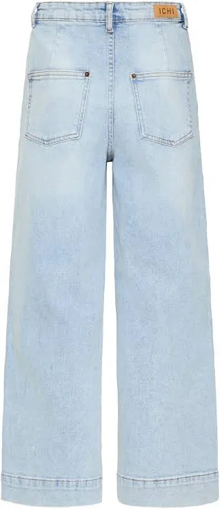 ICHI Armios Pant in Light Blue Washed