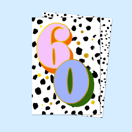 Age 60 Birthday Card by Eleanor Bowmer