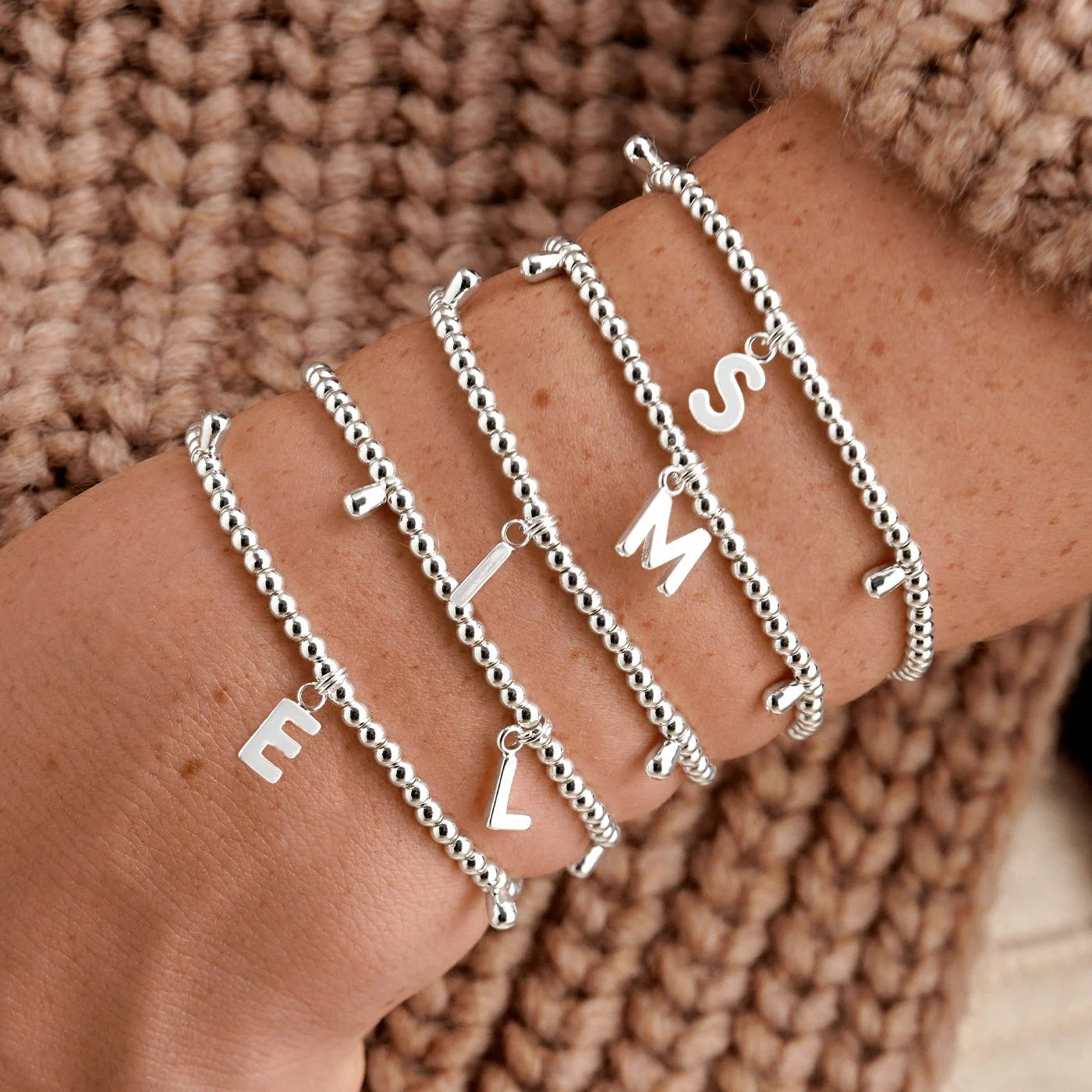 Joma Jewellery A Little Alphabet Bracelet in Silver Plating