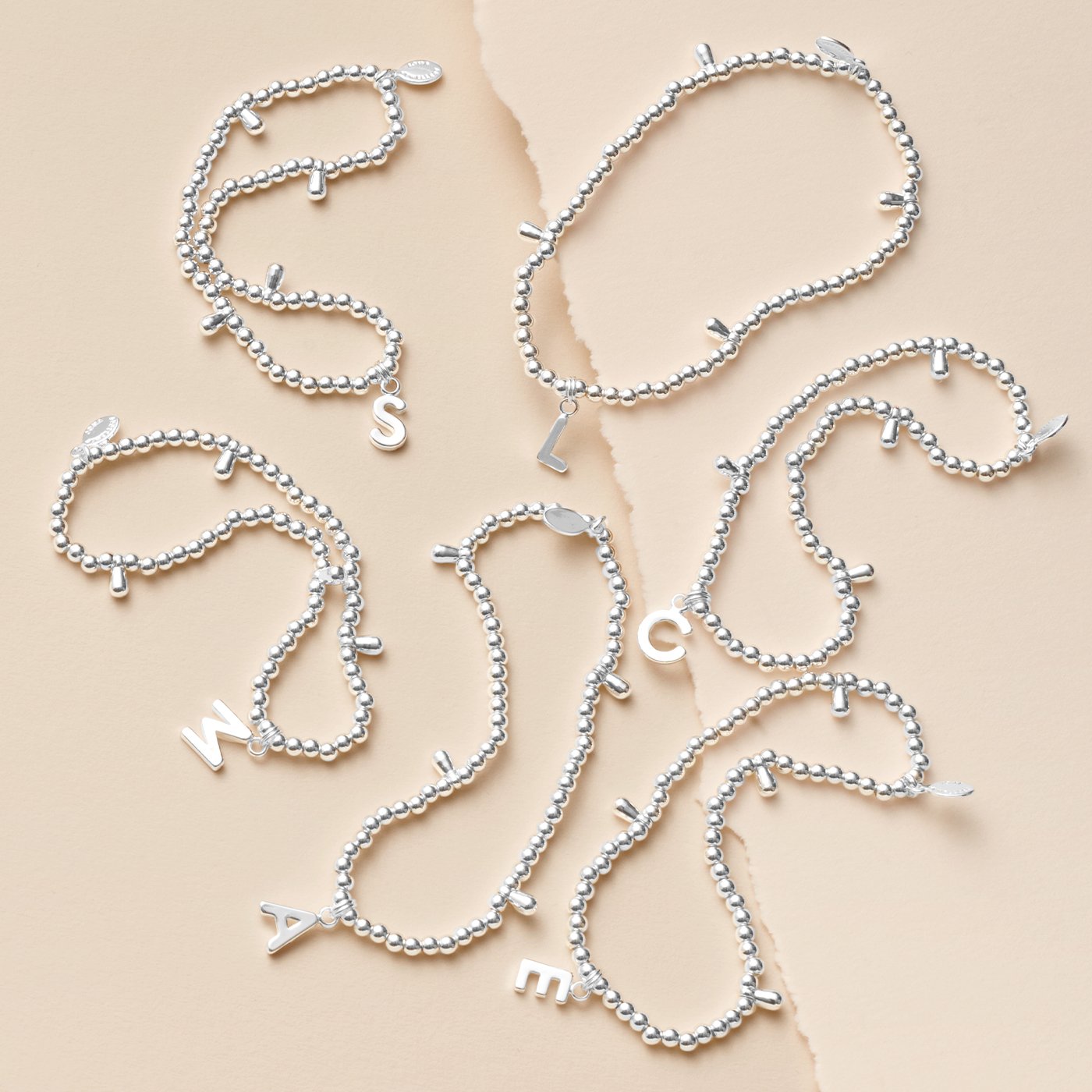 Joma Jewellery A Little Alphabet Bracelet in Silver Plating