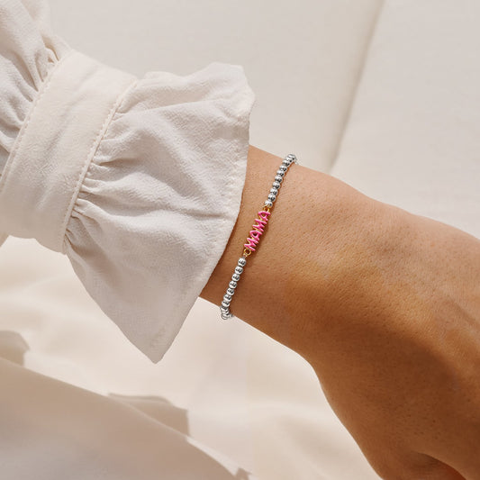 A Little Vibes 'Hey Mama' Bracelet In Silver And Gold Plating