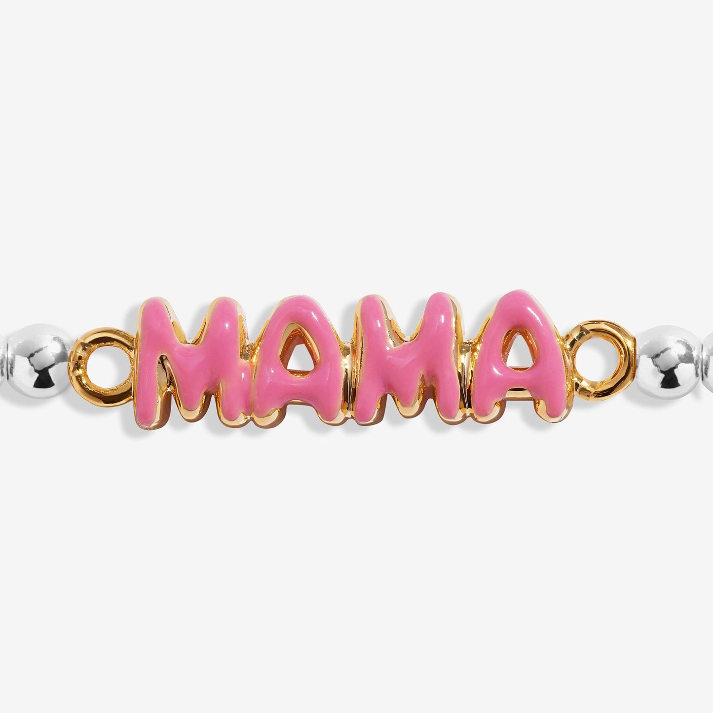 Joma Jewellery A Little Vibes 'Hey Mama' Bracelet In Silver And Gold Plating