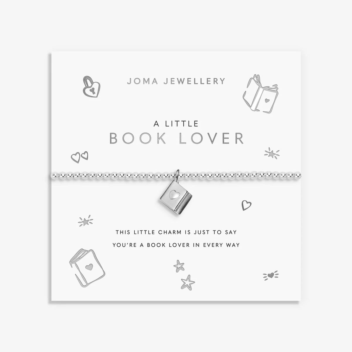 Joma Jewellery A Little 'Book Lover' Bracelet In Silver Plating