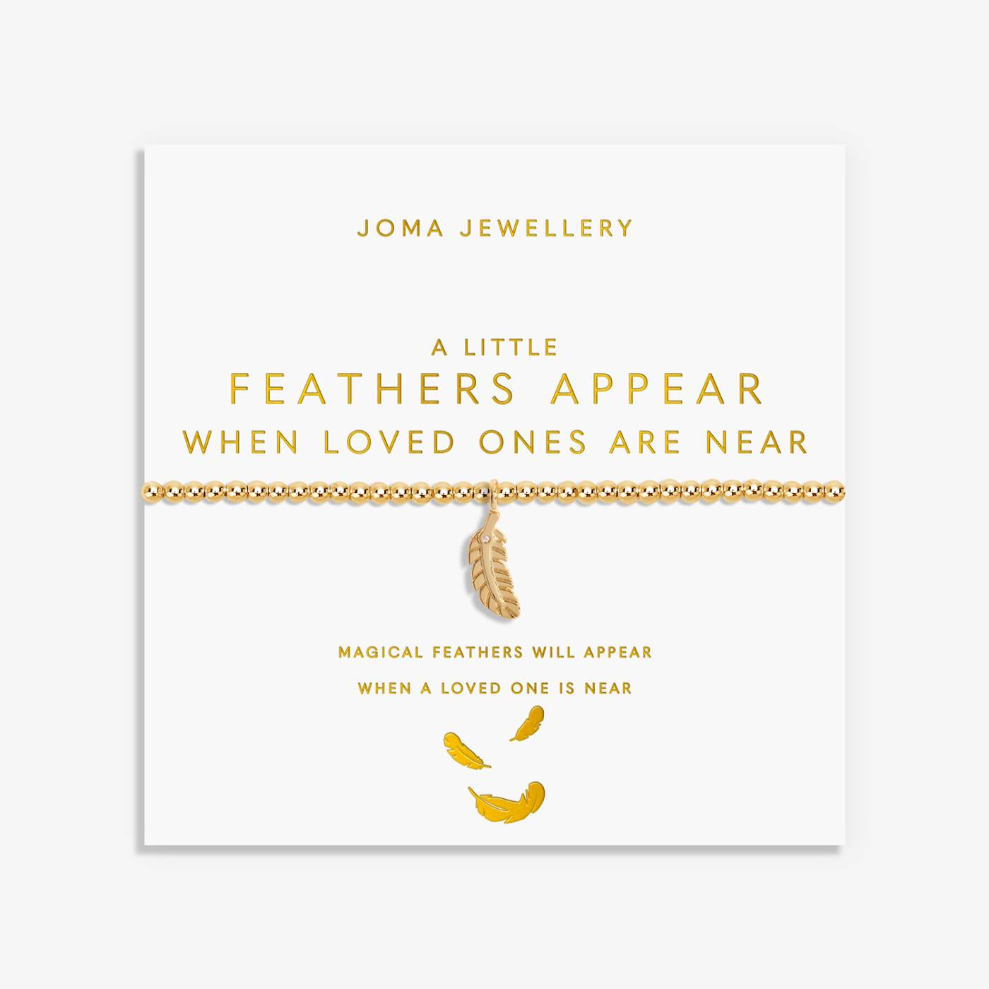 Joma Jewellery A Little 'Feathers Appear When Loved Ones Are Near' Bracelet