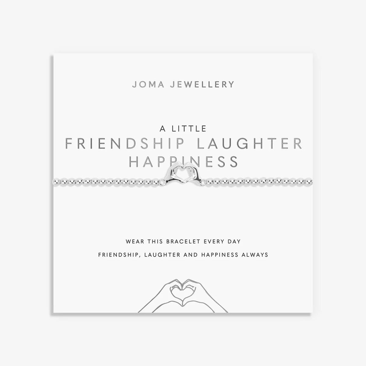 Joma Jewellery A Little 'Friendship Laughter Happiness' Bracelet