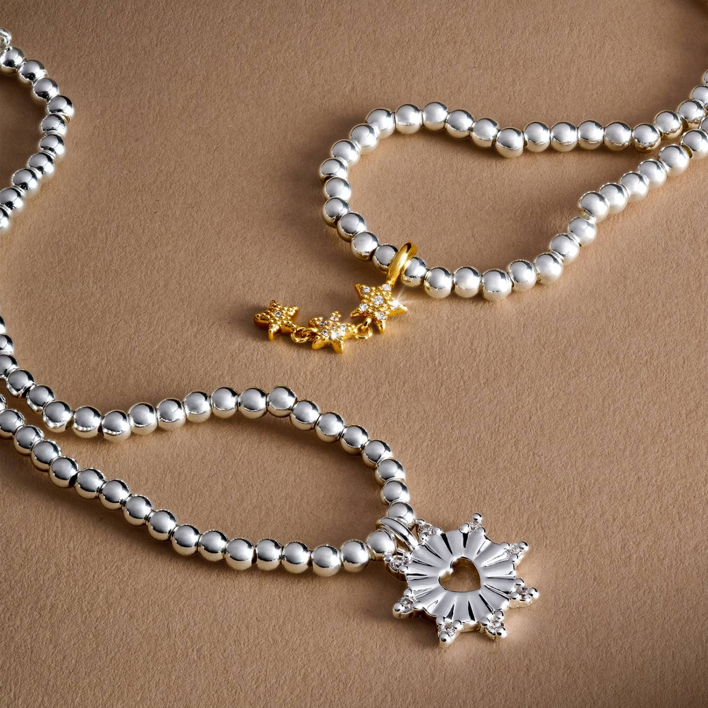 Joma Jewellery A Little 'Magical Birthday Wish' Bracelet In Silver and Gold Plating