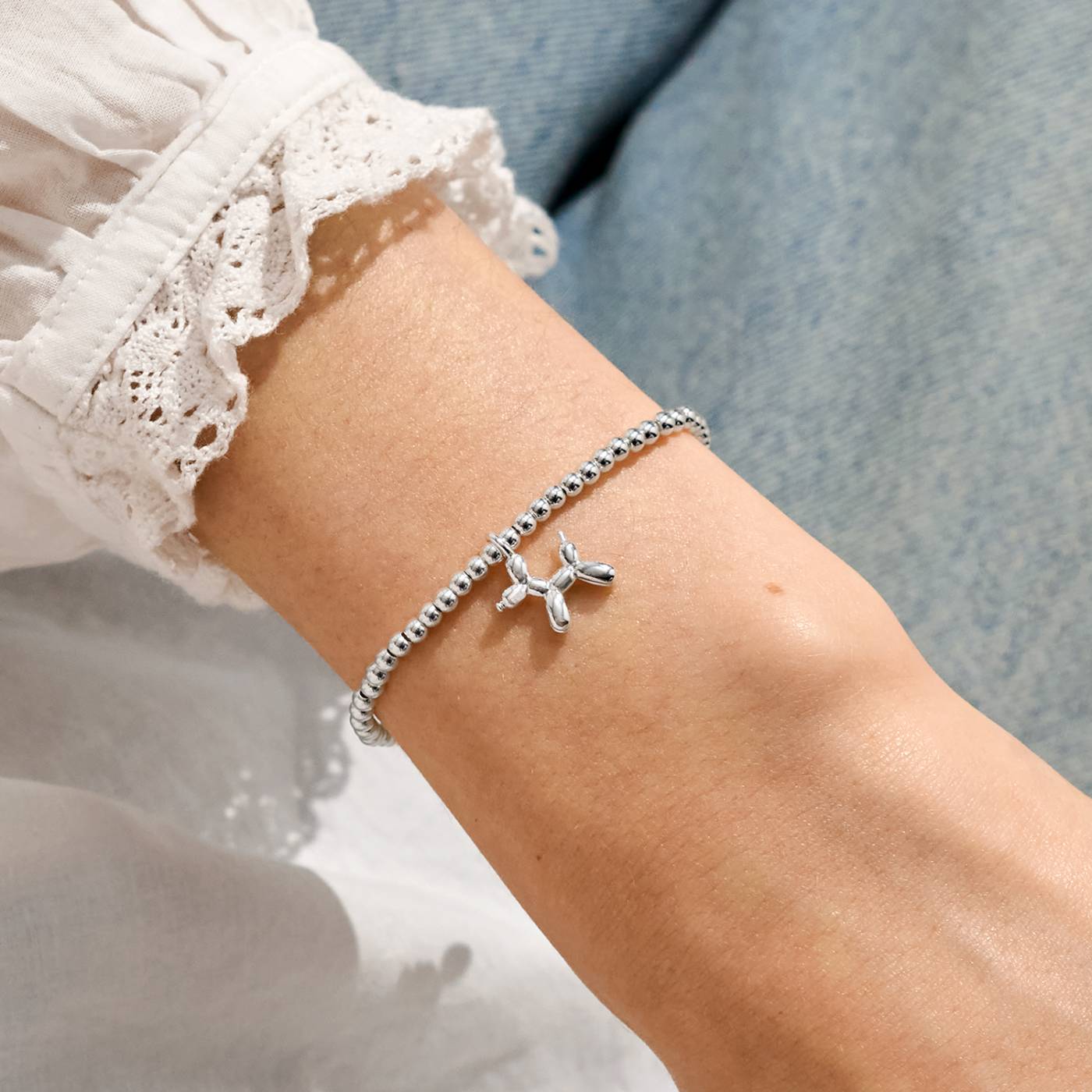 Joma Jewellery A Little 'Party Animal' Bracelet In Silver Plating