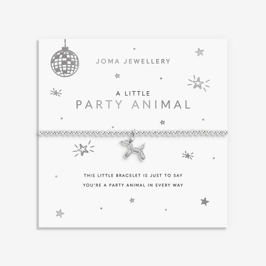Joma Jewellery A Little 'Party Animal' Bracelet In Silver Plating
