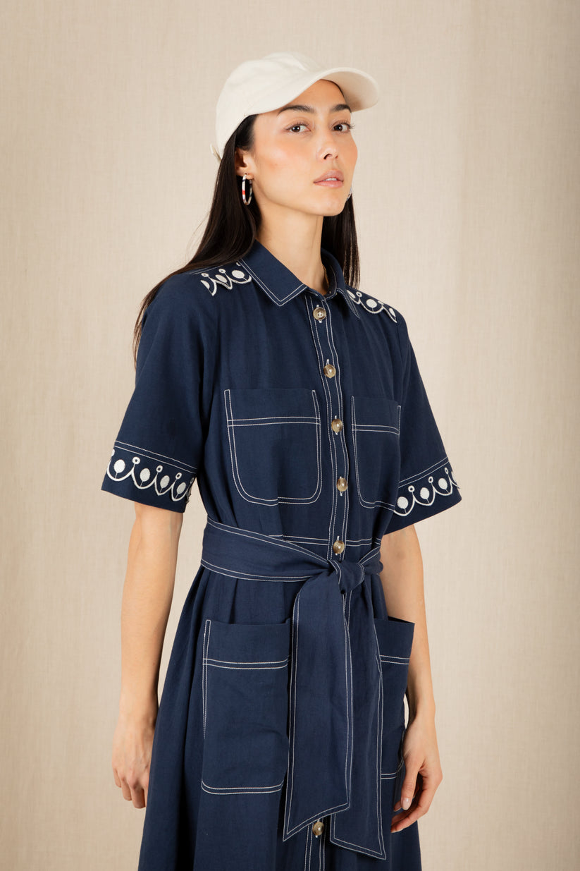 Bonte London Andie Dress in Navy