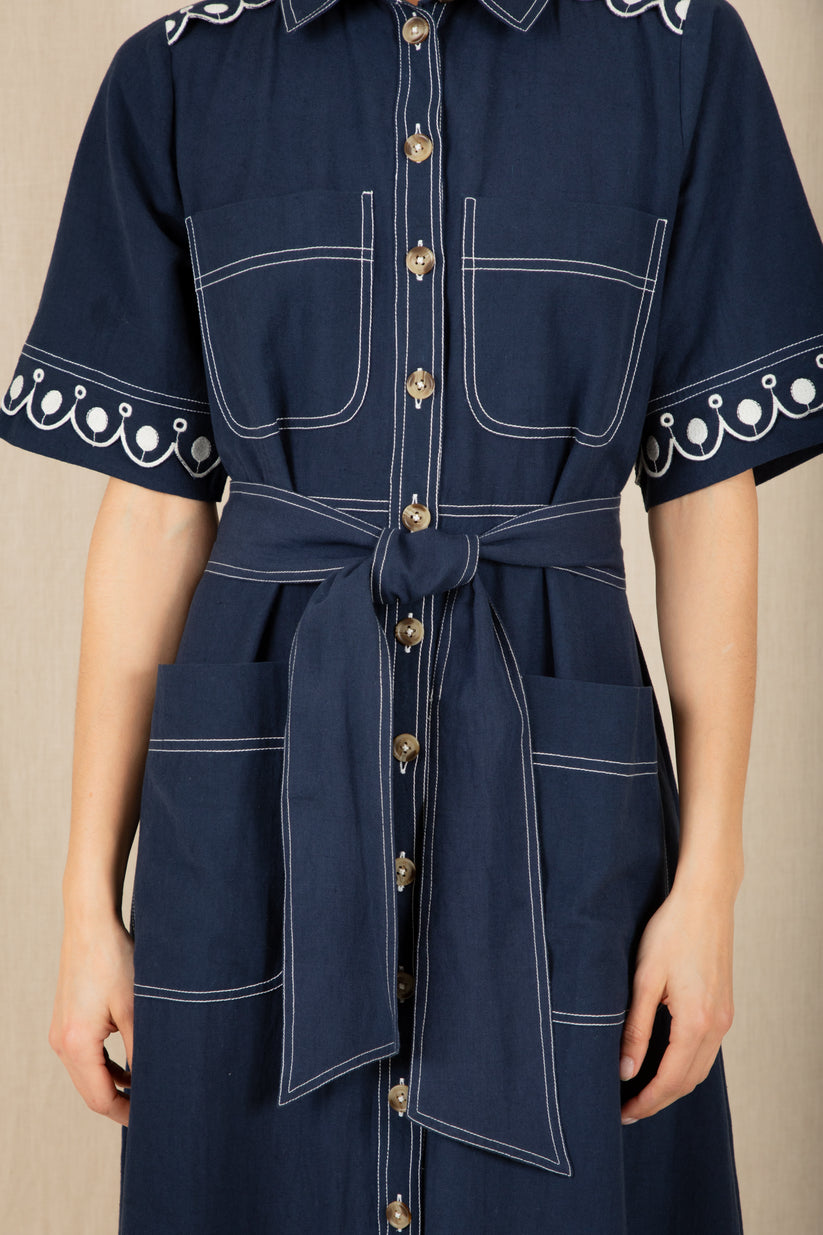 Bonte London Andie Dress in Navy