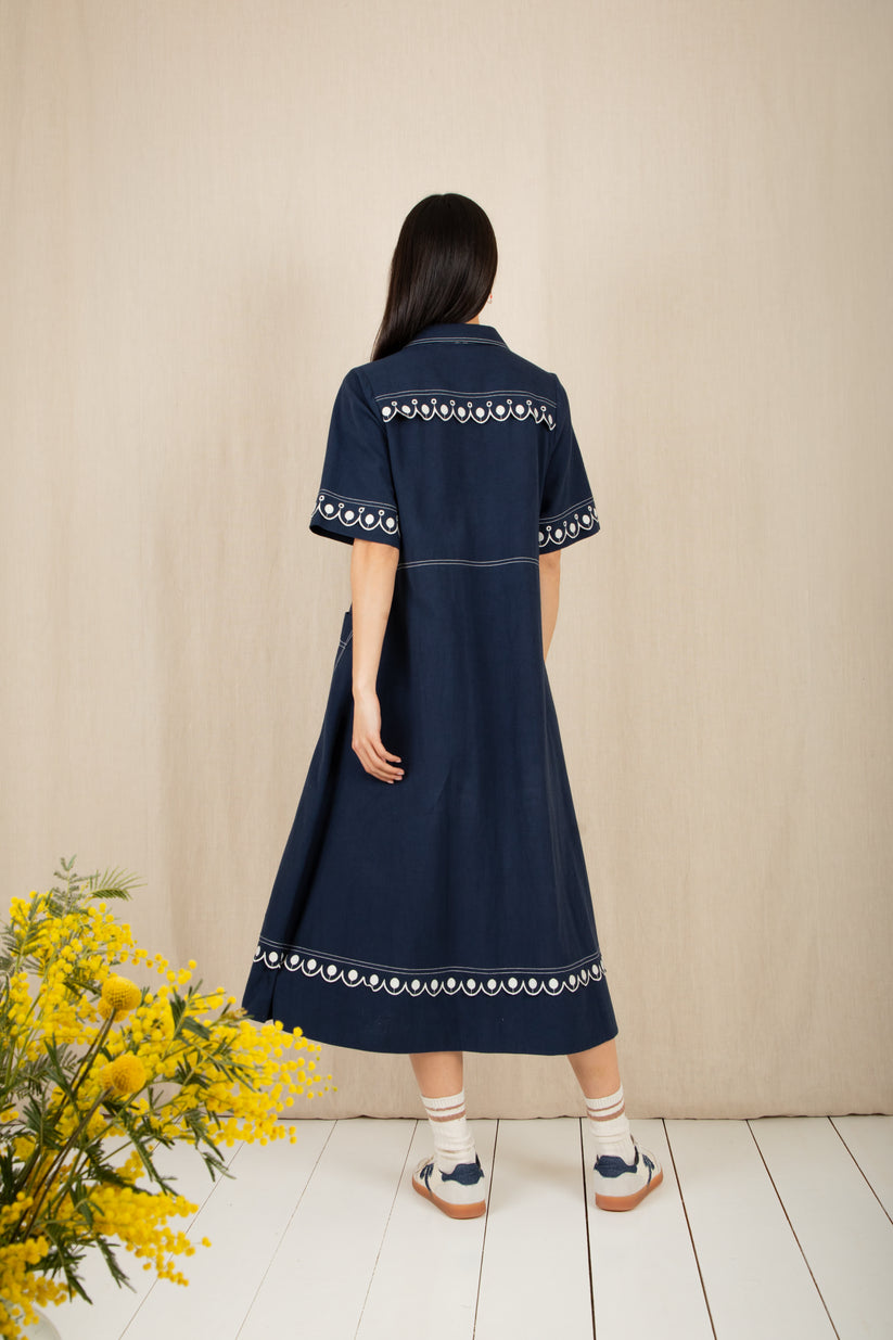 Bonte London Andie Dress in Navy