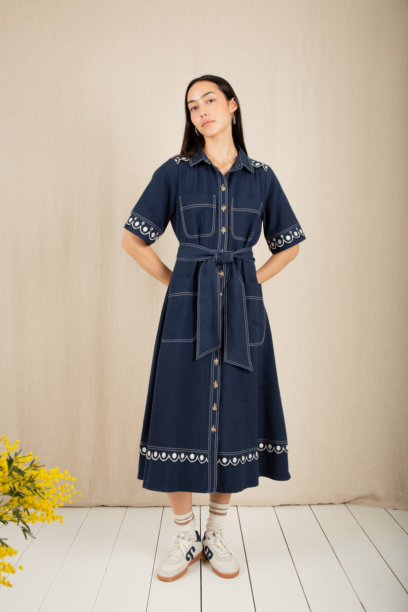 Bonte London Andie Dress in Navy
