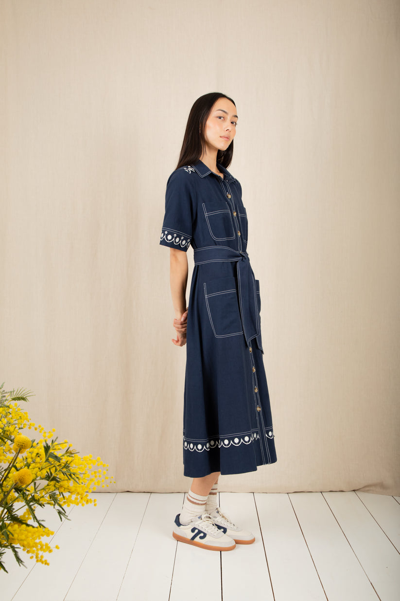 Bonte London Andie Dress in Navy