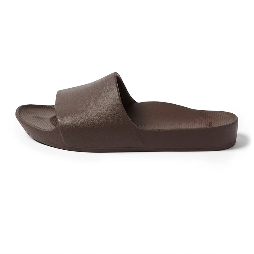 Archies Brown Arch Support Slides - Classic