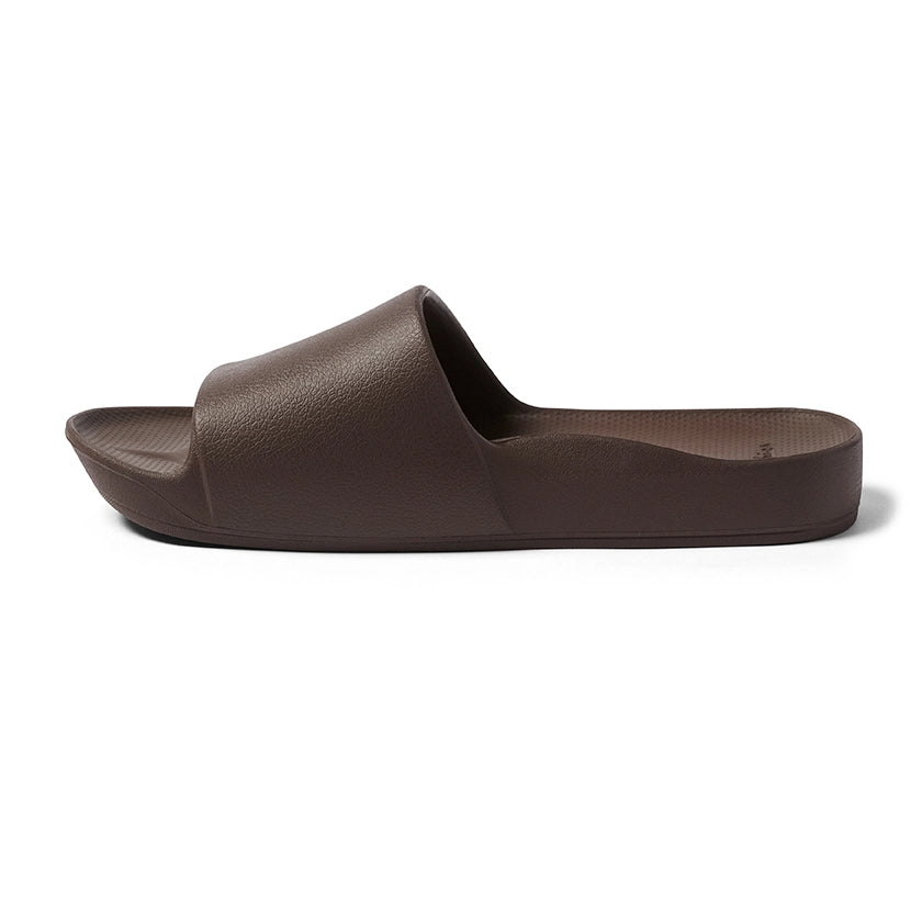 Archies Brown Arch Support Slides - Classic