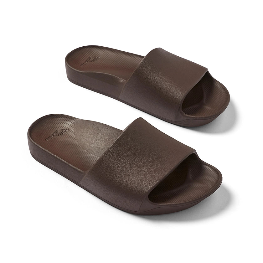 Archies Brown Arch Support Slides - Classic