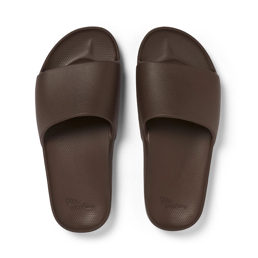 Archies Brown Arch Support Slides - Classic
