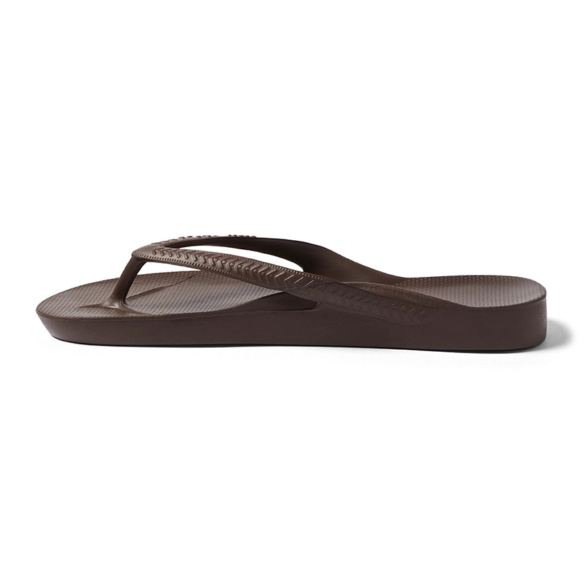 Archies Brown Arch Support Flip Flops - Classic Brown