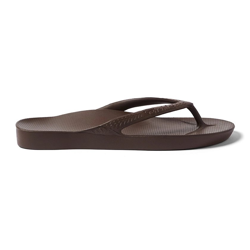 Archies Brown Arch Support Flip Flops - Classic Brown