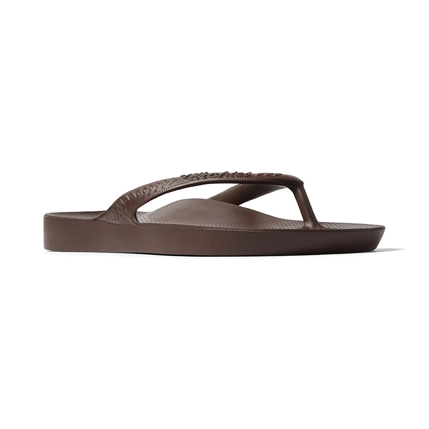 Archies Brown Arch Support Flip Flops - Classic Brown