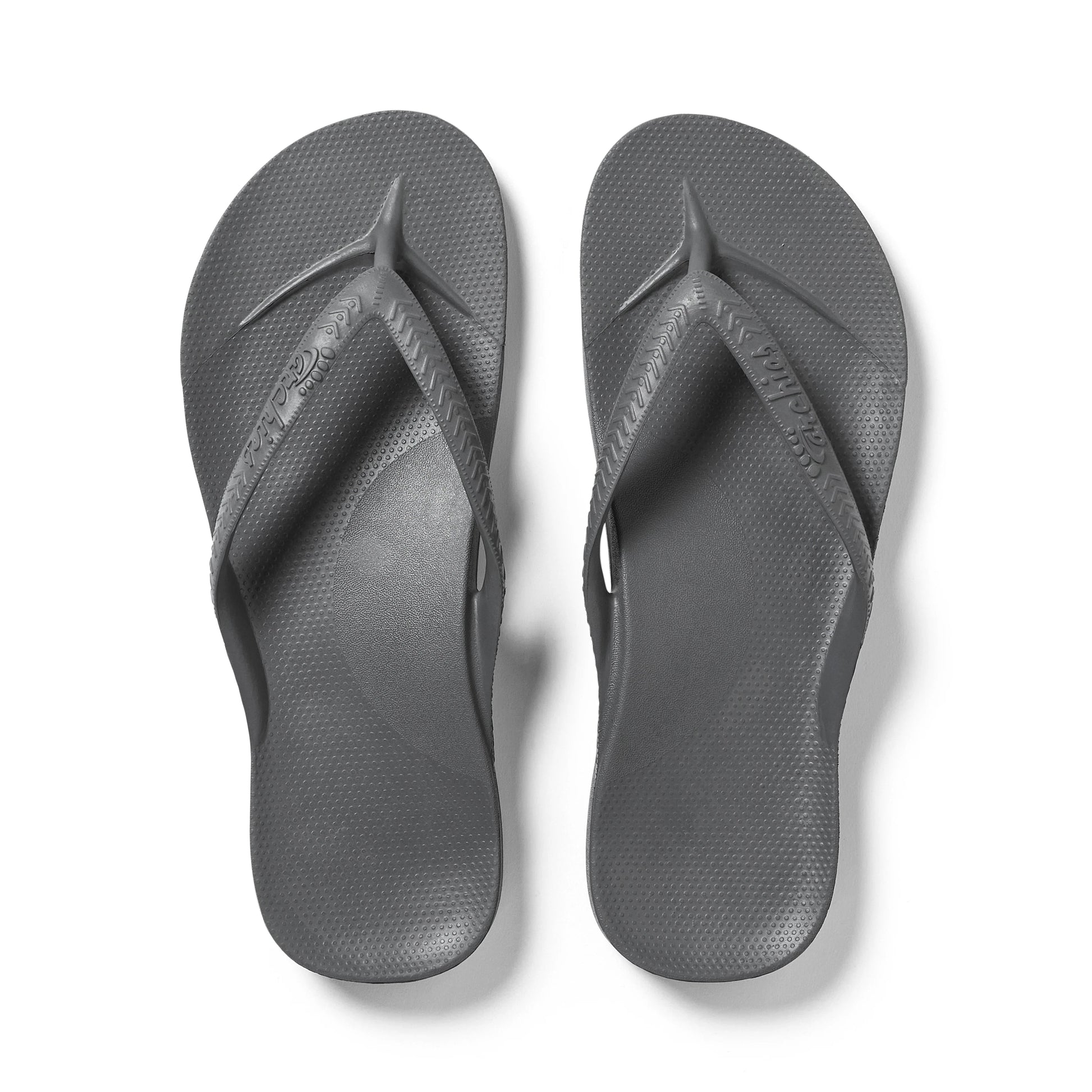 Archies Charcoal Arch Support Flip Flops - Classic