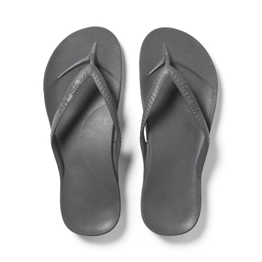 Archies Charcoal Arch Support Flip Flops - Classic