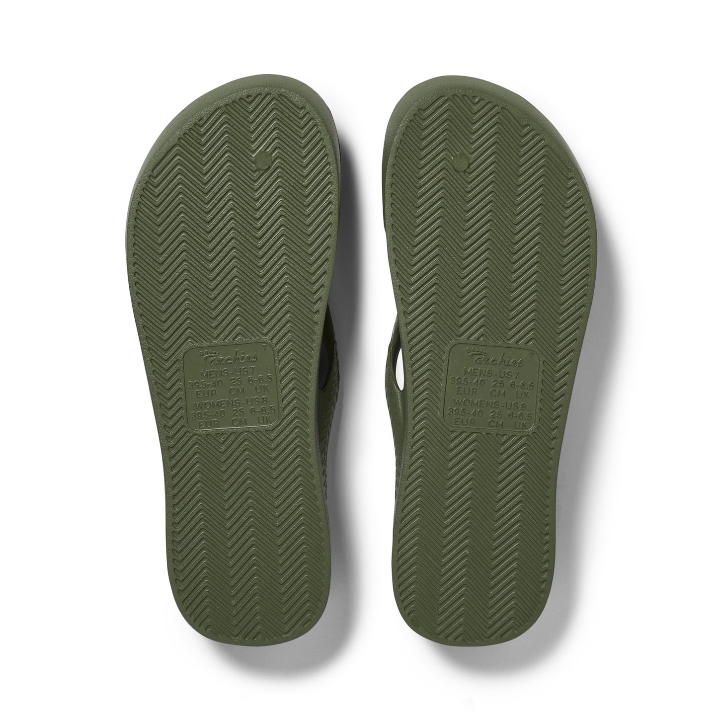 Archies Olive Arch Support Flip Flops - Classic