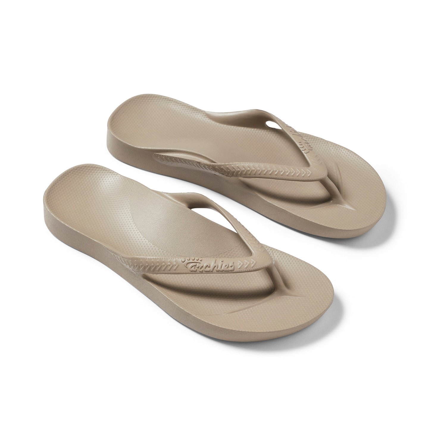 Archies Taupe Arch Support Flip Flops - Classic
