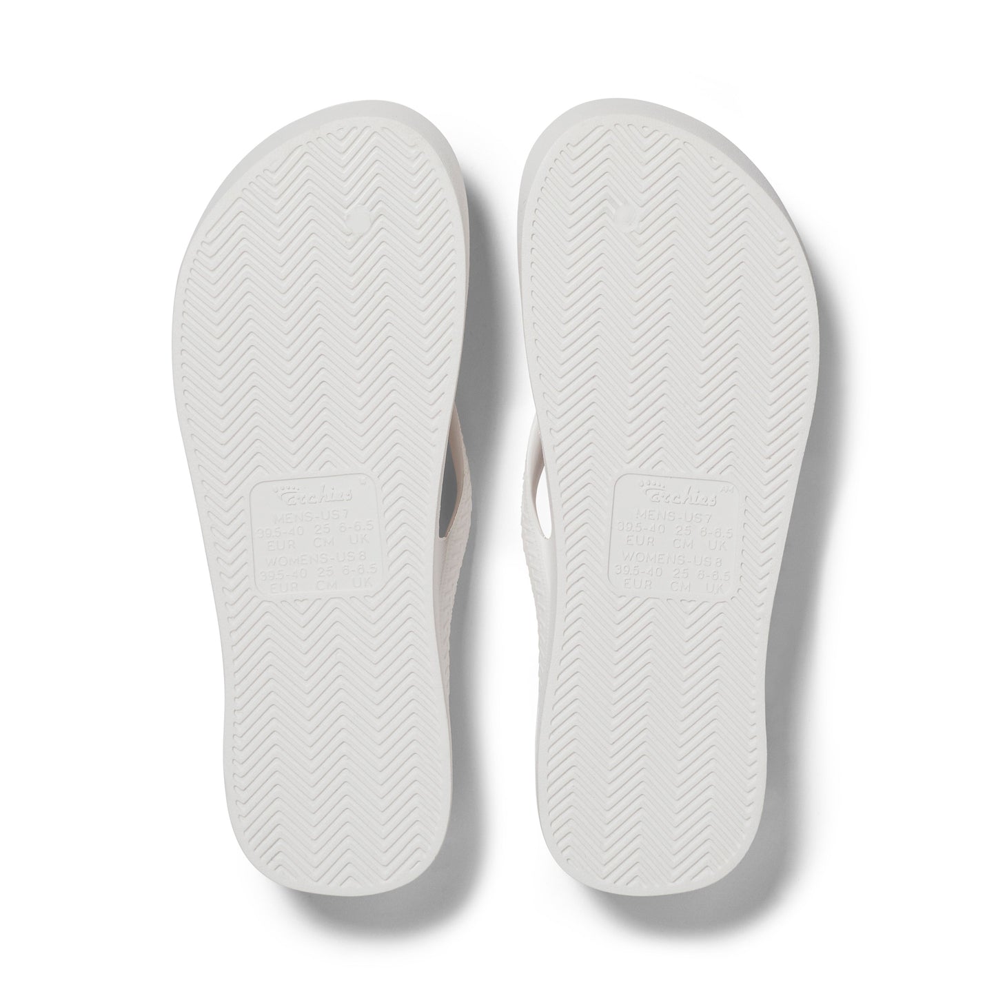 Archies White Arch Support Flip Flops - Classic
