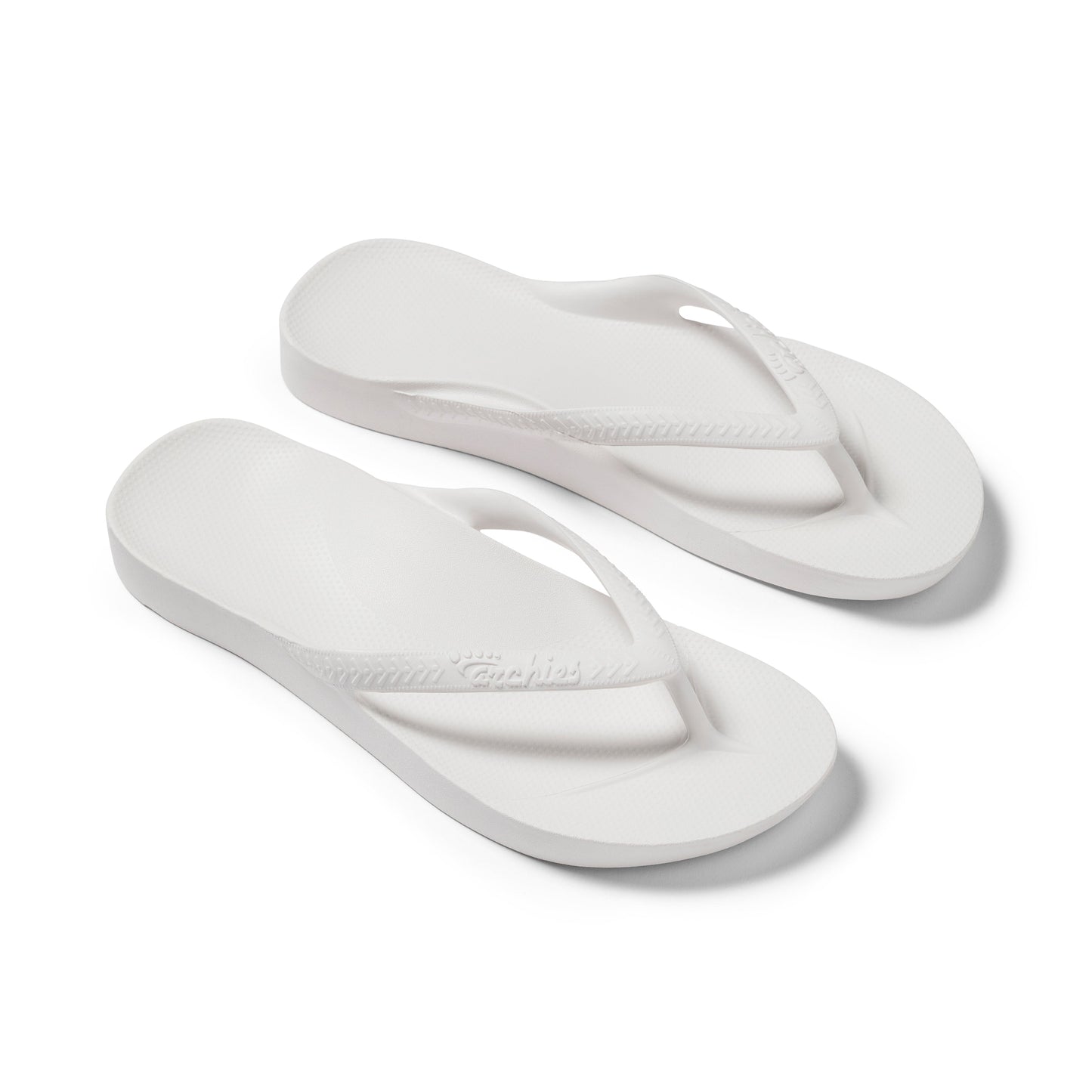 Archies White Arch Support Flip Flops - Classic