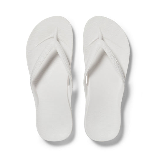 Archies White Arch Support Flip Flops - Classic