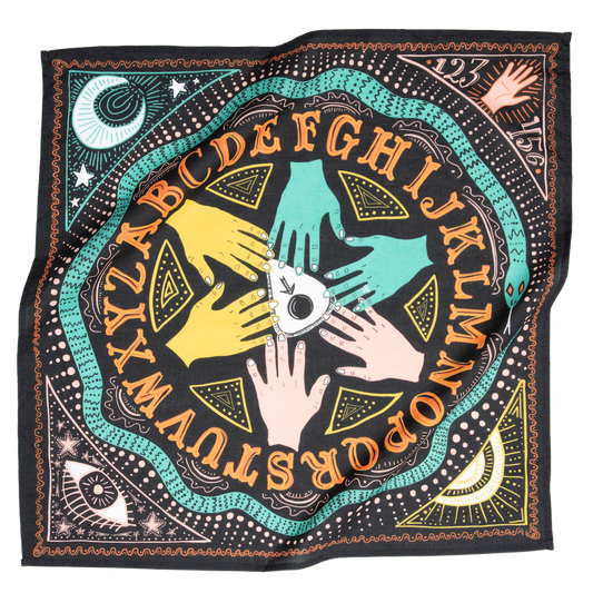 Handker Bandana No. 097 Rowena Bandana all hands around the Ouija board