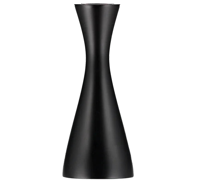 Black Wooden Candle Holder 15cm