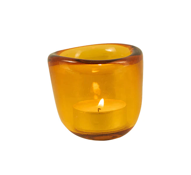 BCS Glass Tealight Holder - Various Colours