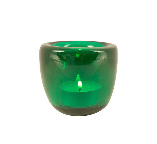 BCS Glass Tealight Holder - Various Colours