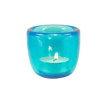 BCS Glass Tealight Holder - Various Colours