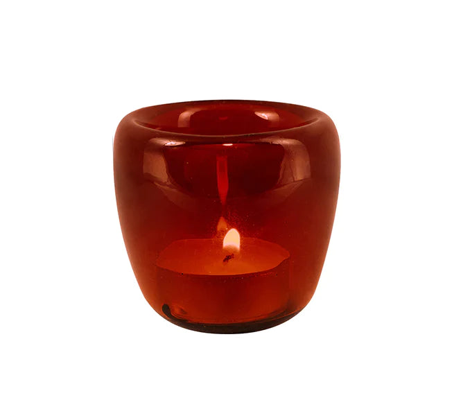 BCS Glass Tealight Holder - Various Colours